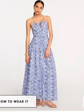 J Crew Anguilla Halter Dress Size 4